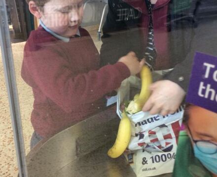 Packing the shopping bags